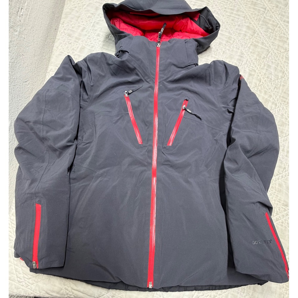 The North Face Apex Flex Jacket Womens Small Grey Red Gore-Tex Hooded Shell